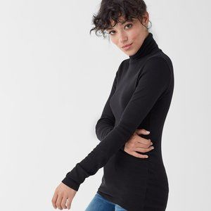 Splendid Classic Turtleneck, Black, Small